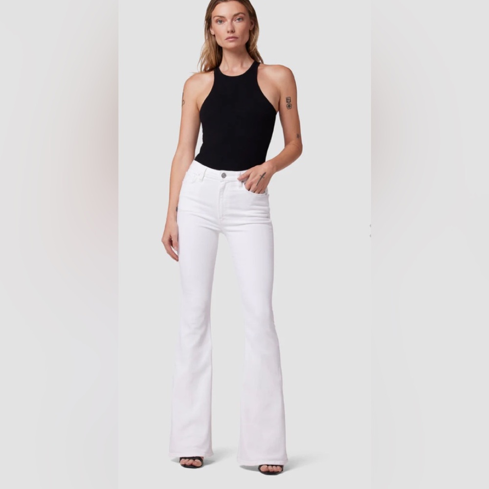 Hudson Jeans White High-Rise Flare HOLLY Size 26